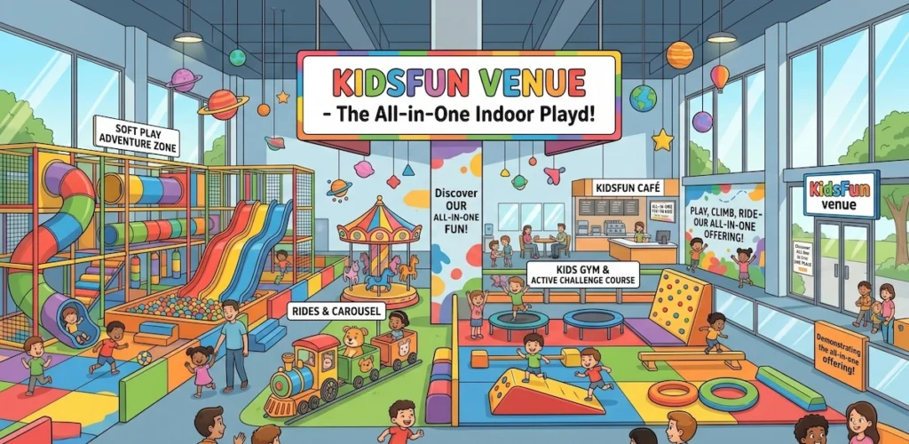 All-in-one indoor kids activity centre in Western Sydney with rides and gymnastics